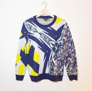 J Crew Double Knit Abstract Sweater